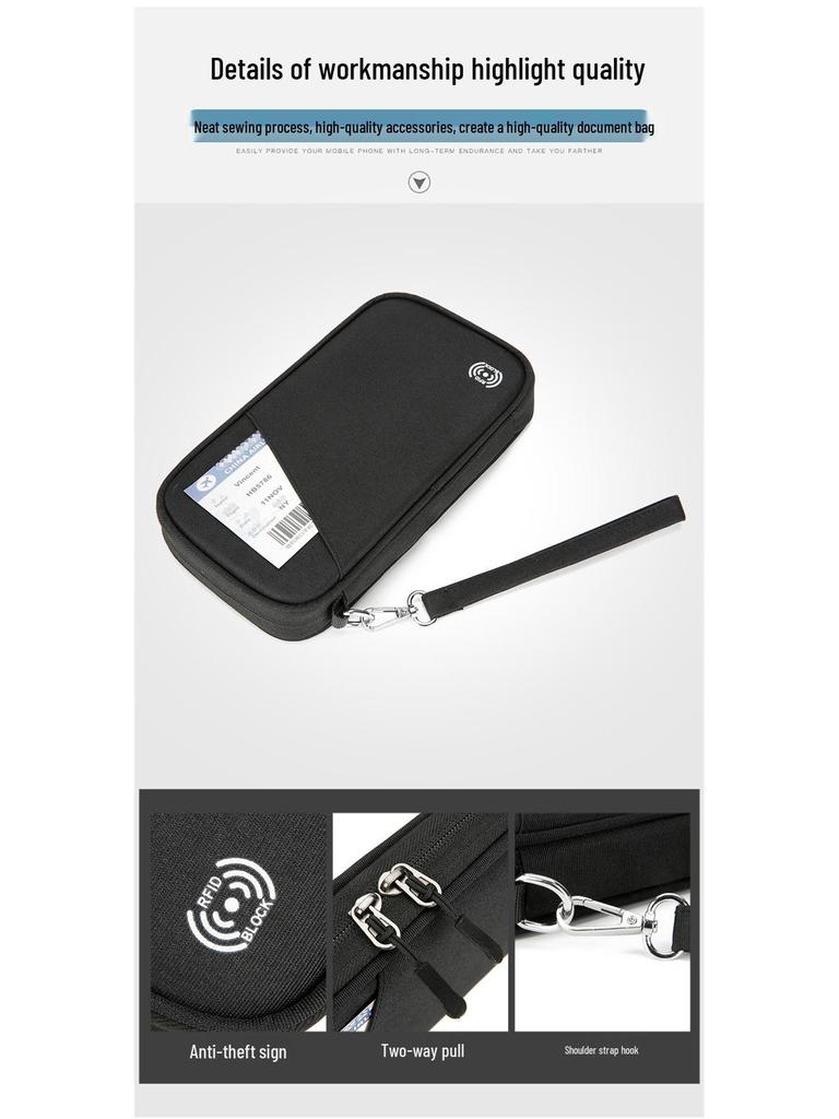Heißer Stil Wasserabweisender RFID-Passhalter: Multifunktionaler Familienreise-Organizer mit großer Kapazität