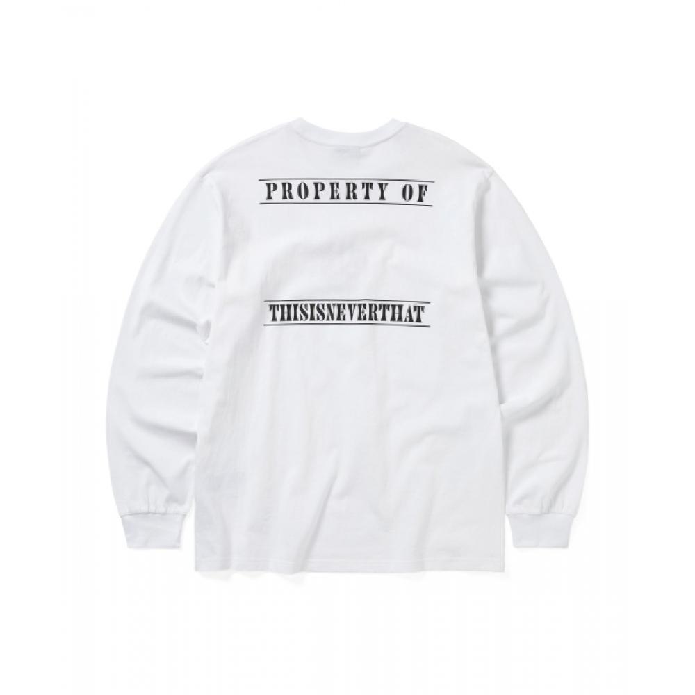 Thisisneverthat Monogramm L S T-Shirt Weiß
