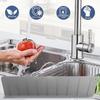 Sink Splash Guard Faucet Splatter Guard Silicone Kitchen Sink Water Baffle Strong Suction Washable for Kitchen Sink