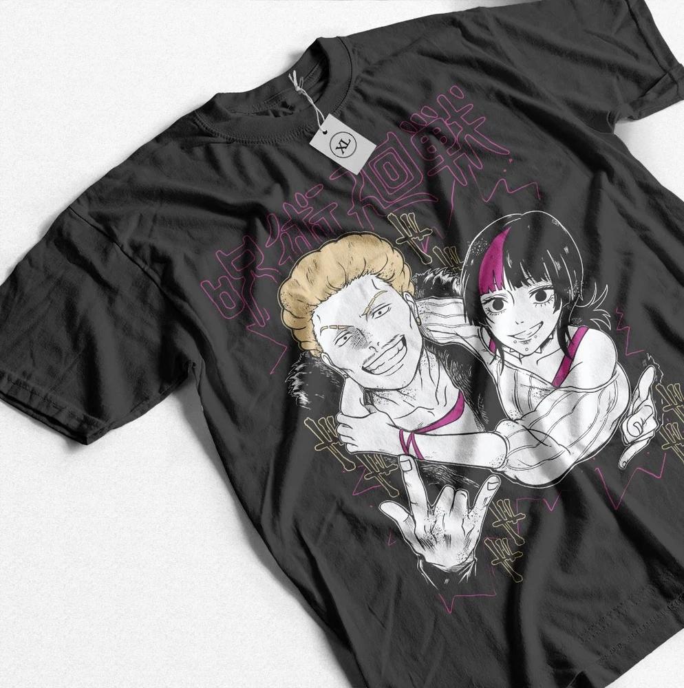 Anime Jujutsu Kaisen Yuji Itadori Sukuna Hakari Graphic Black TShirt Size S4xl S