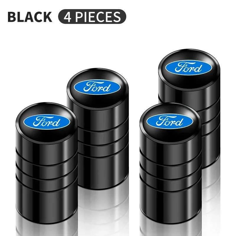New 2026 Car Sticker For Ford 4PCS Metal Car Wheel Stem Cover Tire Valve Caps For Ford Kuga Focus 2 3 4 Fiesta Ecosport Mondeo M
