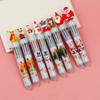 School Xmas Tree Merry Christmas Stationery Christmas Ballpoint Pen Six Color Pen Santa Claus
