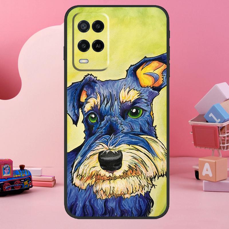 Miniature Schnauzer Dog Art Case For Oppo A98 A78 A18 A38 A58 A60 A80 A40 A77 A57 A17 A74 A54 A94 A96 A76 A16 A15 A5 Pro