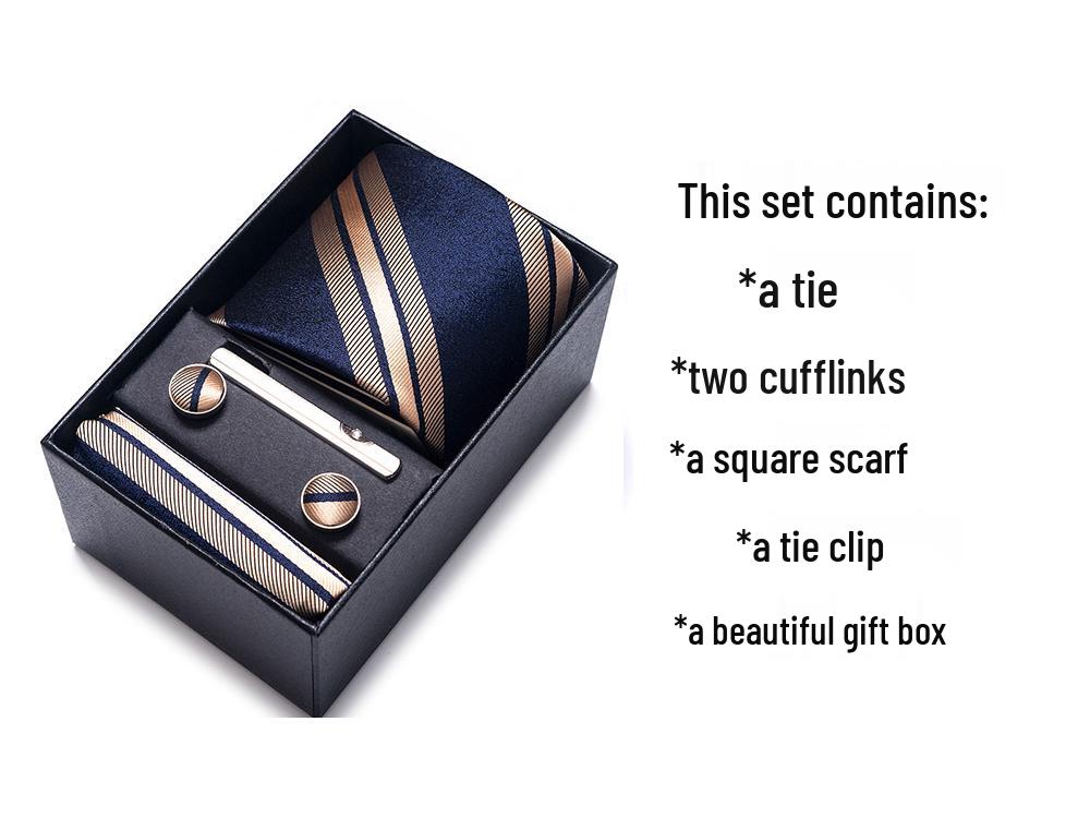 Men's Formal Business Jacquard Tie Gift Box Set