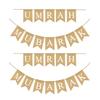 Ramadan Festival Party Gastgeschenke Zubehör Jute Banner Girlande Dekorationen Embleme