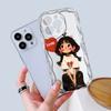Cartoon Pattern Cream Texture Casing Wavy Edge Soft Silicone Cover Phone Case for IPhone Samsung Huawei Honor Xiaomi Redmi Infinix Tecno