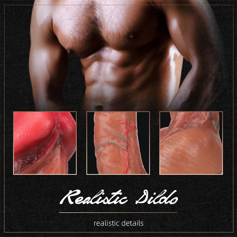 Dark Horse Liquid Silicone Penis Super Simulation Big Thick Fake Penis Woman Sex Toy Masturbation Device Adult Products