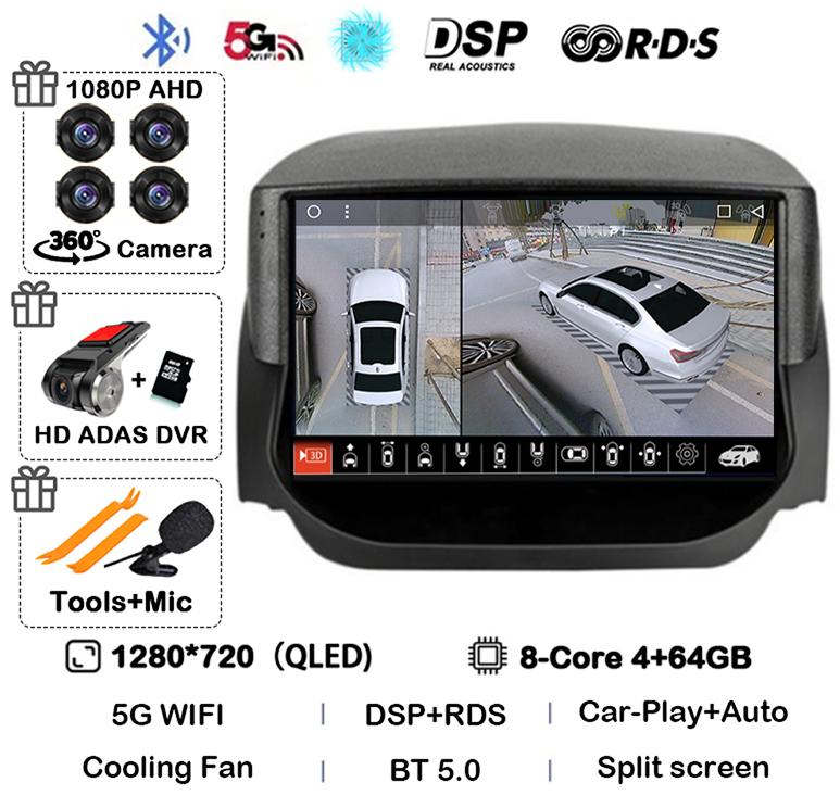 Android 14 Carplay Auto Pentru Ford EcoSport Eco Sport 2014 2015 2016 2017 2018 Radio Auto GPS 4G+WIFI Player Stereo Multimedia QLED