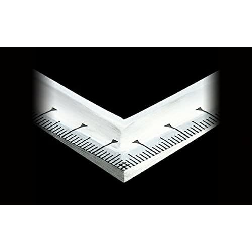 Shinwa Sokutei Takumi Jingoro Carpenter's Ruler, Flexible, with Square Graduations On the Back, JIS Standard, Silver, 50cm, 10876