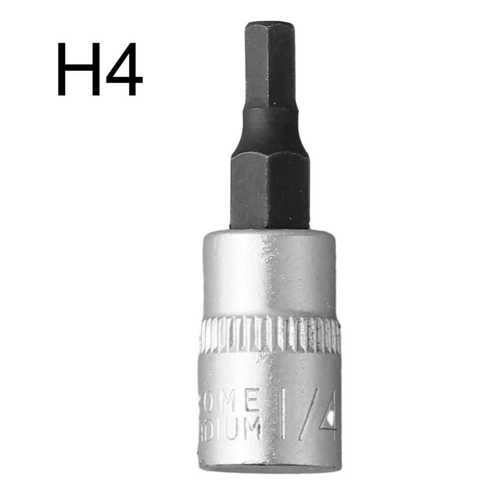 1 st Sexkantsskruvmejselbits 1/4 tum Drivuttag Spärrnyckeladapter Handverktyg Handverktyg H3 H4 H5 H6 H7 H8