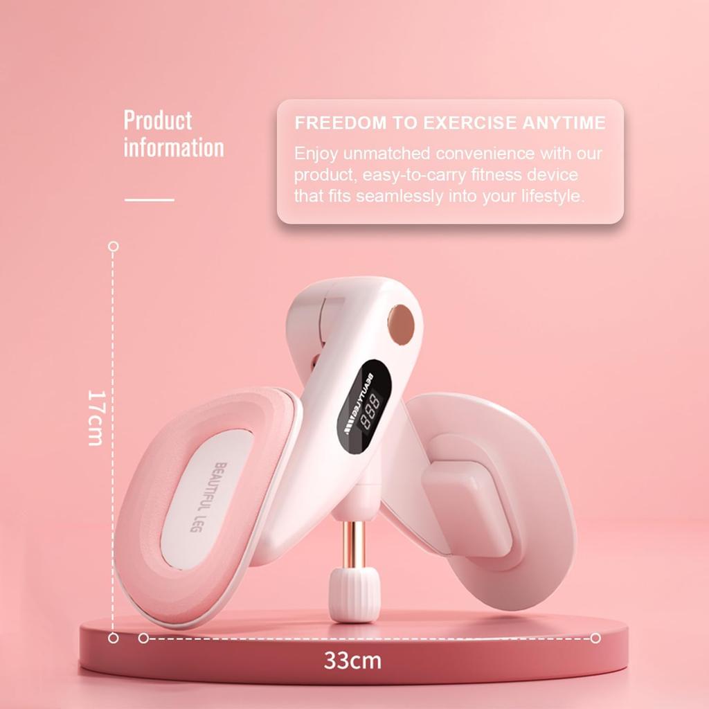 Thigh Master Hip Trainer for Beginner, Thigh Trainer, Built-in Smart Counter, Postpartum Rehabilitation Equipment, Portable Home Gym