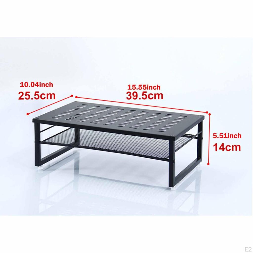 Ständer Erhöhung Rack Schreibtischzubehör Organizer 2 Ebenen für Drucker Wohnungen