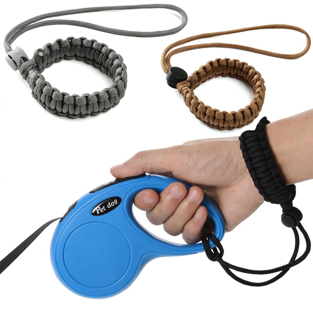 Hands Free Dog Leash Adjustable Braided Wristband Dogs Leash Nylon Anti-lost Bracelet Dogs Rope Walking Hiking Pet Accessories
