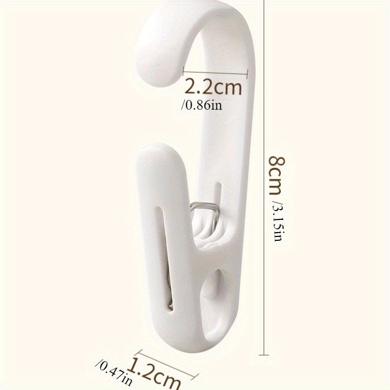 10PCS Laundry Hooks Clips Hanger - Multifunctional Clips With Hooks Closet Organizer Clamps Hanging Socks Boot Bras Towels For Bathroom Kitchen