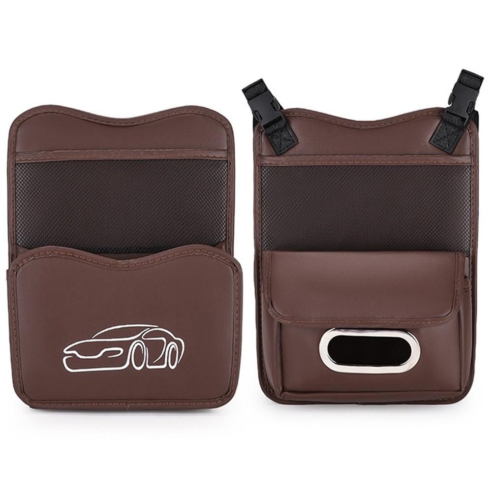 PU Leather Storage Pouch Large Capacity Car Organizer New Car Between Seats Storage Bag  Universal