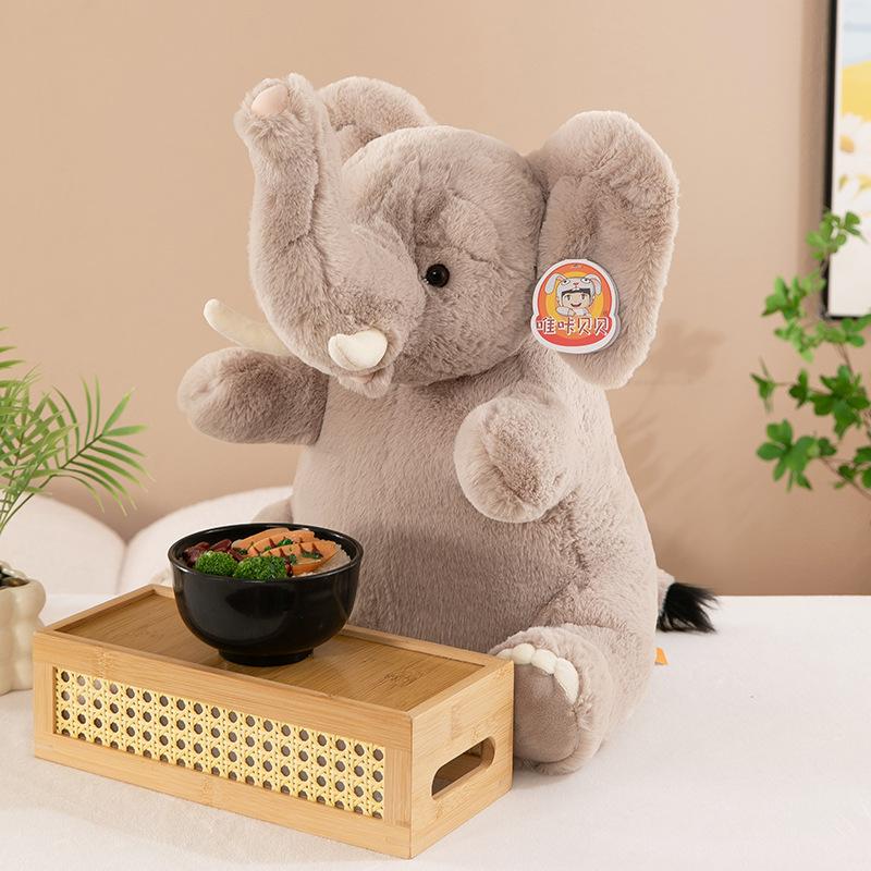 Simulation vica babe elephant plush toy children soothing doll zoo souvenir home throw pillow