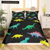 Cartoon Dinosaur King Queen Duvet Cover Jurassic World Animal Bedding Set Universe Galaxy Quilt Cover Polyester Comforter Cover