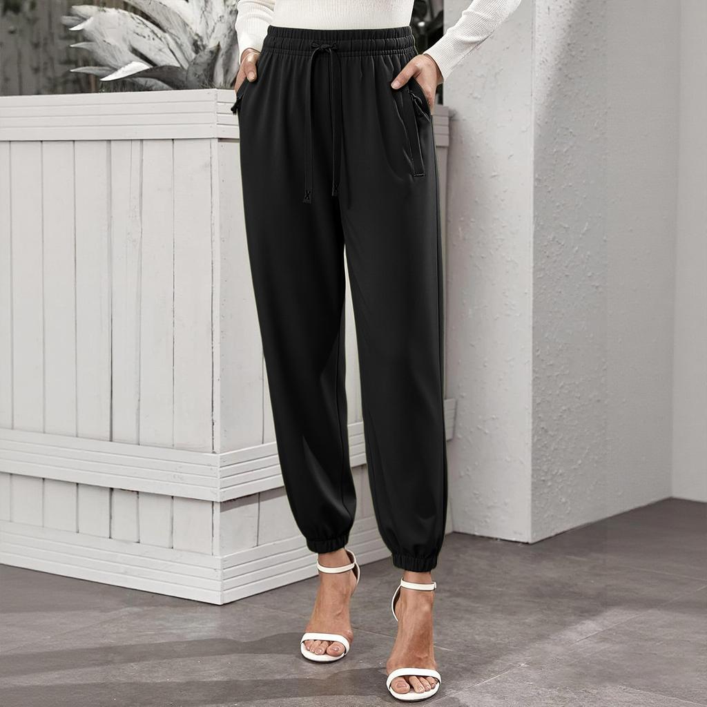 Women's Summer Ice Silk Sun Pants Sporty Casual Loose Fit Breathable Quick Drying