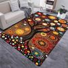 Creative Abstract Ethnic Art Area Rug Collection Unique Geometric Dot Painting Pattern Floor Mat For Living Room