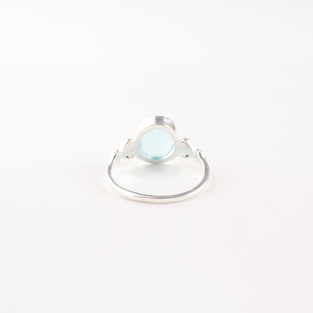 Sky Blue Topaz Gemstone925 Sterling Silver Jewelry Handcrafted Ring For Women RR-66-9