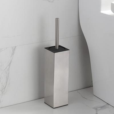 Bathroom Toilet Brush Holder Set Stainless Steel Black Square Cleaning Tools Vertical Toilet Brush Bathroom Cleaning Accessories
