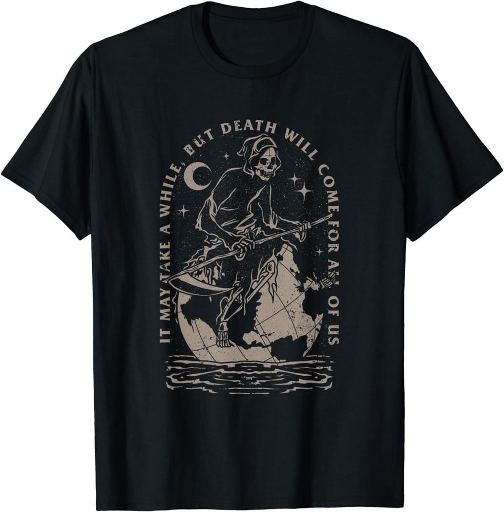 

Goth Grim Reaper Angel of Death Scythe Halloween T-Shirt Unisex T-Shirt XXL