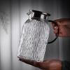 Jarra de Agua Fría con Patrón Glaciar Vidrio Resistente al Calor Alto Borosilicato Jarra de Agua Fría para el Hogar Gran Capacidad Jarra para Jugo Tetera
