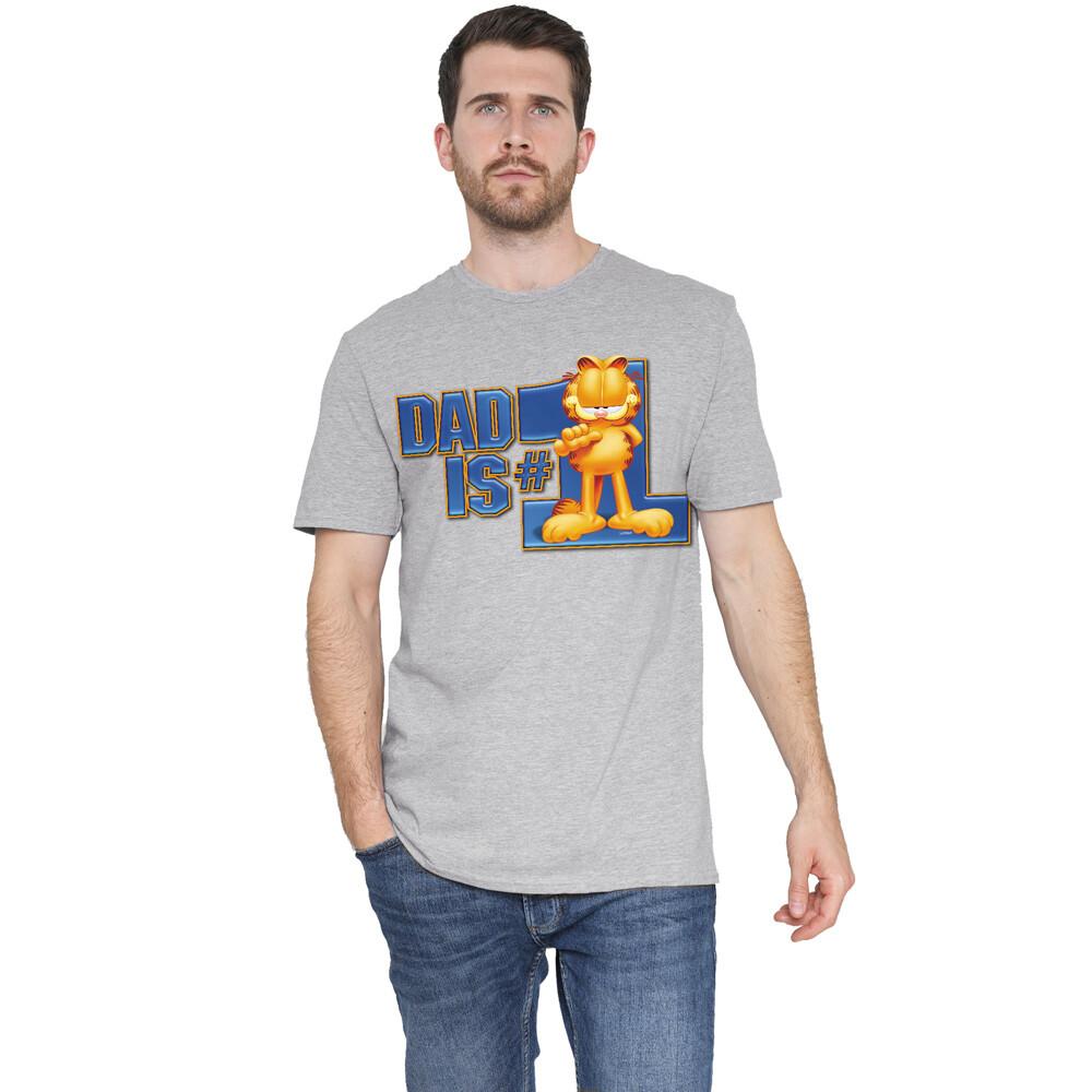 Garfield Dad Is Number One T-Shirt S-2XL, Heather Gray Unisex T-Shirt XXXXL