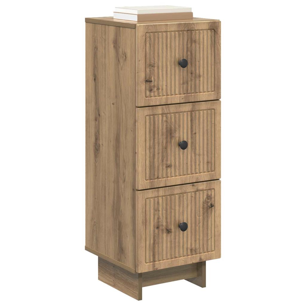 Artisan Oak Drawer Cabinet 33 x 34.5 x 90 cm Particleboard