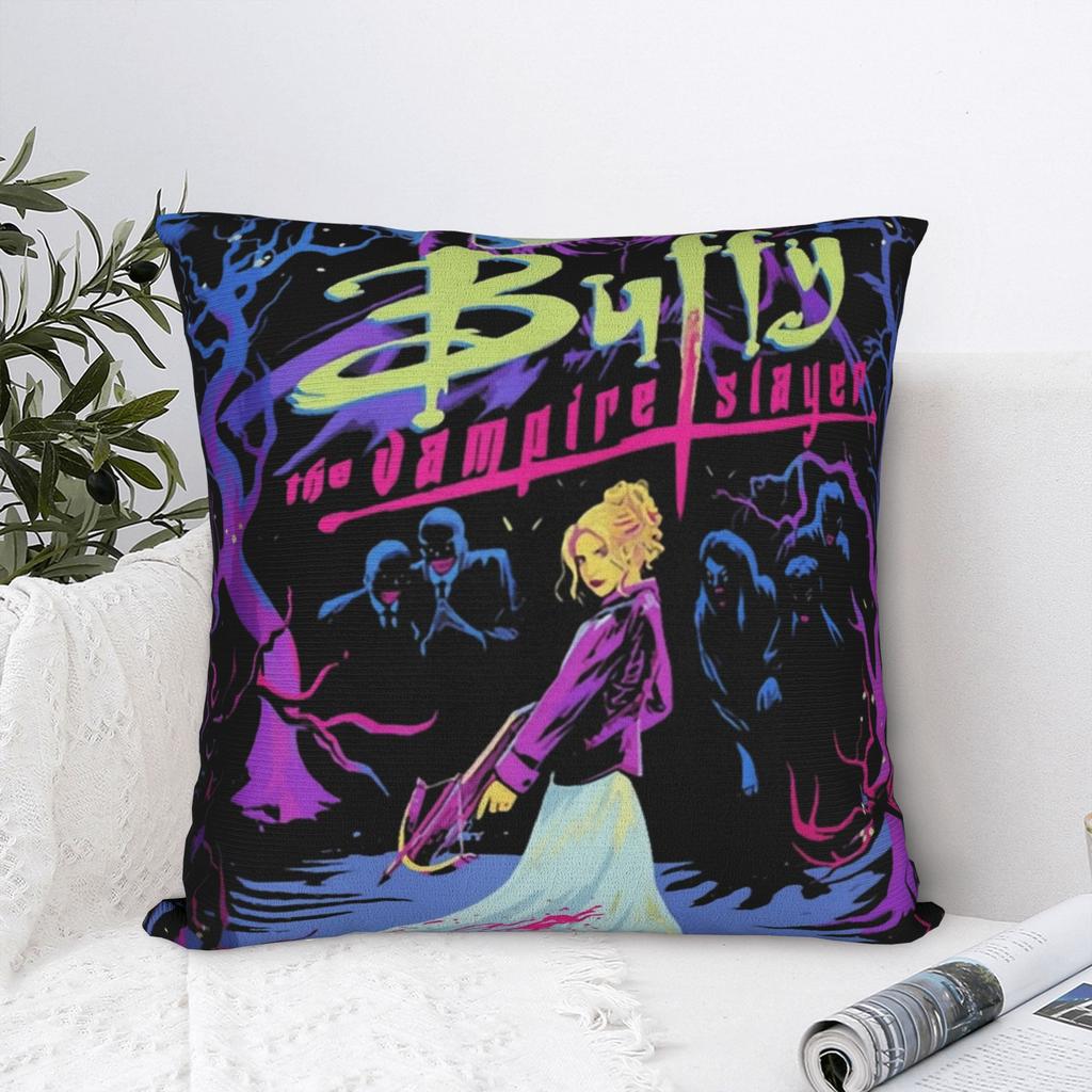 Buffy The Vampires Slayers Pillowcase Printed Cushion Cover Decoration Horror Movie Throw Pillow Case Cover Sofa Multiple Sizes