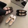 2025 Shoes for Women Mary Janes Women's Flats Casual Daily Flats Women Shallow Square Toe Buckle Strap Soft Bottom Shoes Female