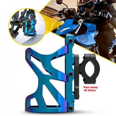 Universals Motorcycle Cup Holder Handlebar Chrome Drink Bottle Holder