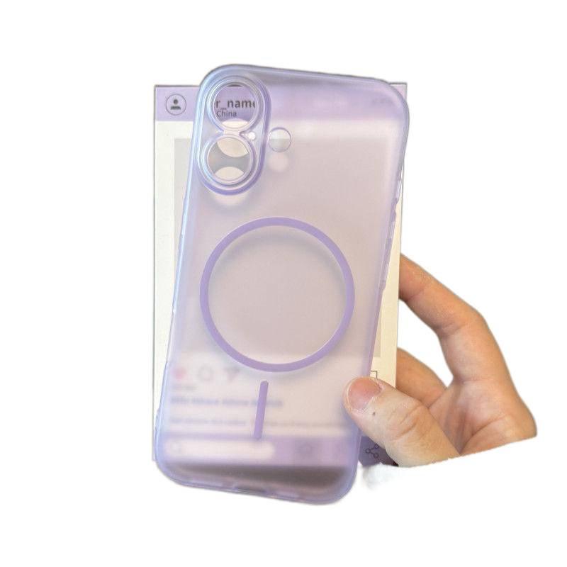 Ice Mist Magnetic Soft Shell Case for iPhone 13/15 Pro/16 Pro Max - Full Coverage for Men & Women
