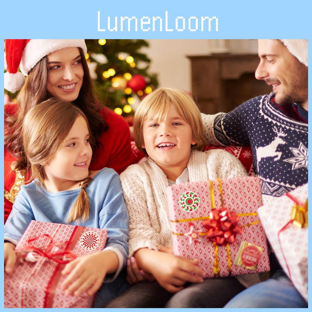 Xh098 Adorable Christmas Themed Diy Candy Roll Stickers For Kids Holiday Crafts