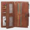 Women's RFID-Blocking Tri-Fold Retro Clutch Wallet
