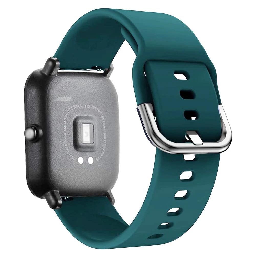 

20mm/22mm Silicone band For Amazfit GTS/2/2e/3/4 GTS2 Mini/GTR 4/3/Pro/47mm/GTR2/2e/stratos/3 Bracelet Bip/U/S/lite Watch strap 22mm watch band