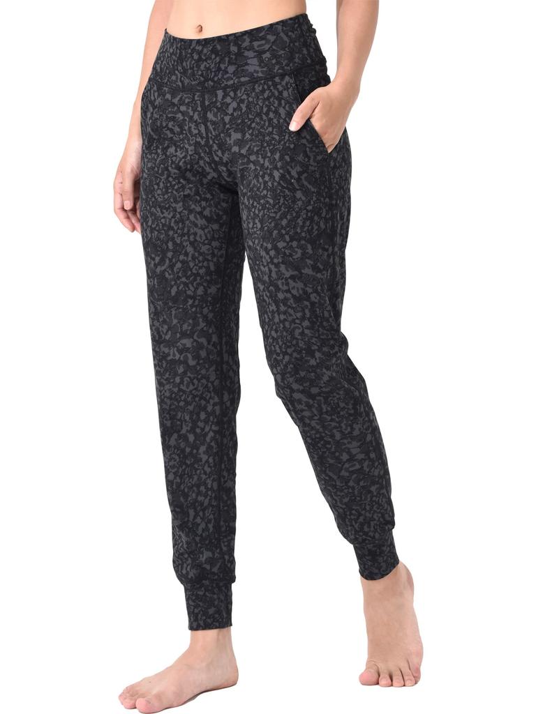 Loopa Jogger Yoga Pants for and Leopard Size L Women's Pants, Pilates, Running, Training, Gray,