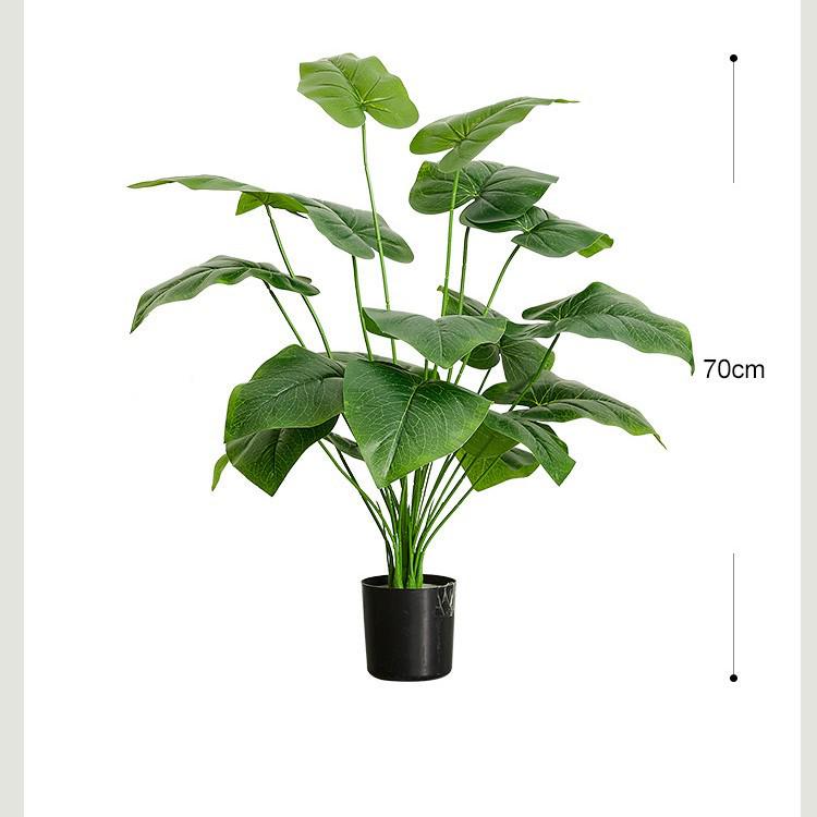 Nordic Style Monstera Faux Plant Arrangement for Living Room Decor