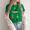Women's Round Neck Printed Short-sleeved T-shirt Top