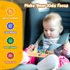 Montessori Busy Board Wooden with 8 LED Light Switches Sensory Toys Travel Toys for Babies and Toddlers Ages Toddler/Baby 1+