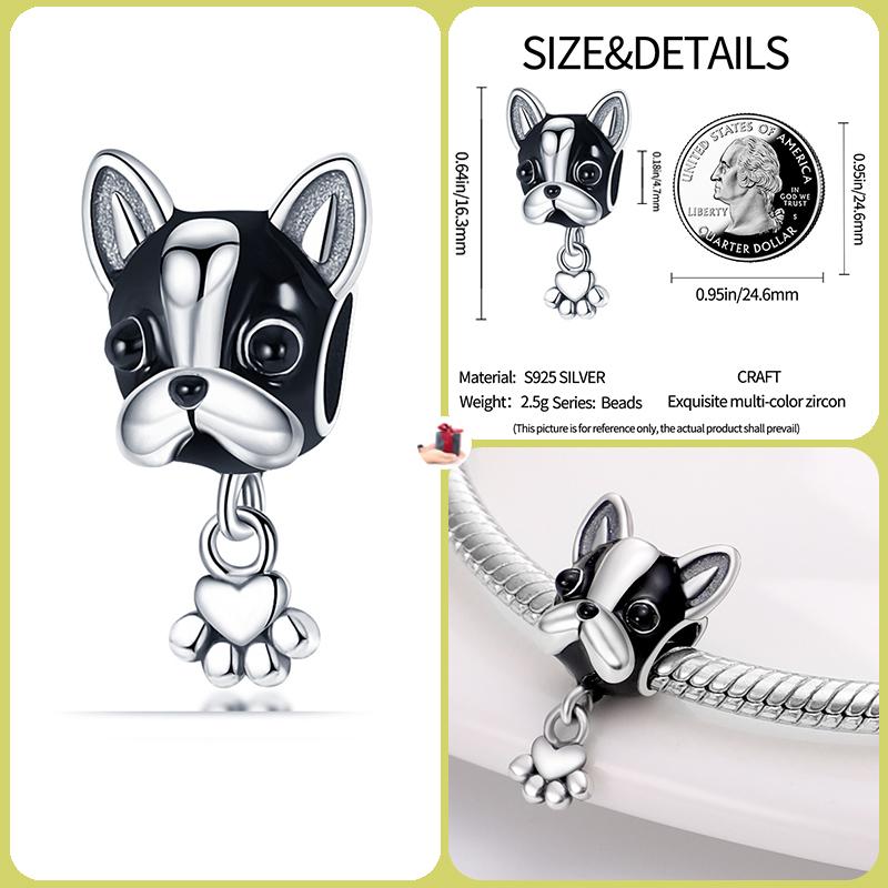 Charms Perle Kupfer Shar-Pei Anhänger Passend für Armreif Armband Halskette DIY Schmuck