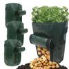 Potato Growing Bags 4 Pieces Planter with Flap Handles Garden Bags To Grow Vegetables for Greenhouse Outdoor Yard Patio Balcony