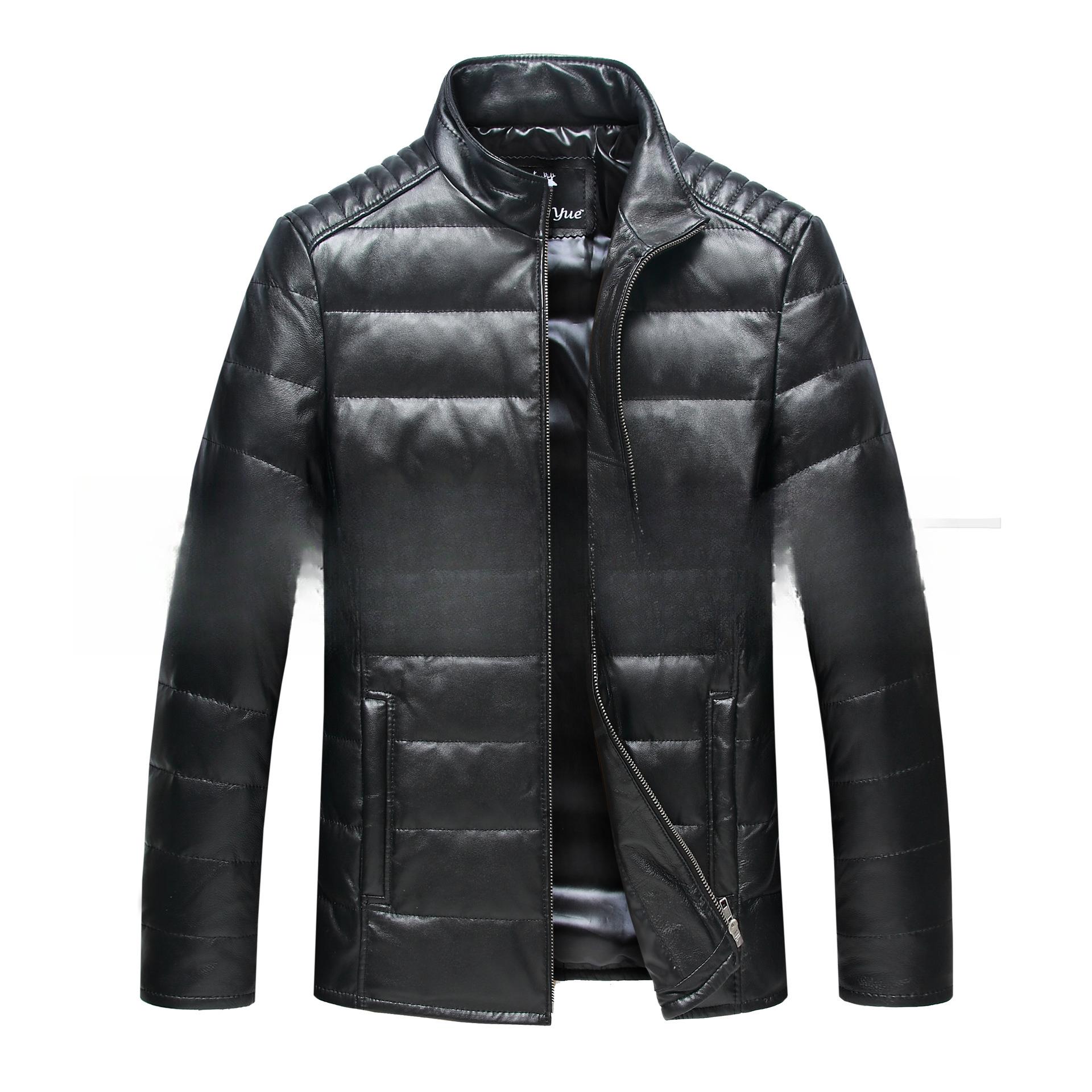 

Осенняя мужская куртка из искусственной кожи, короткая кожаная куртка, повседневная куртка большого размера XXXXL чёрный