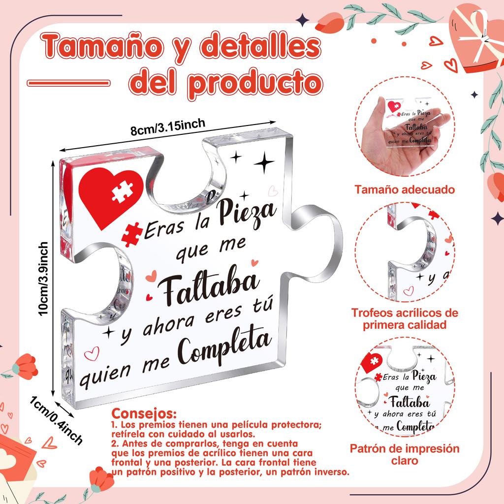 Acrylic Puzzle Plate - Wedding Anniversary Table Decoration For Couple Boyfriend Wife Husband And Lovers