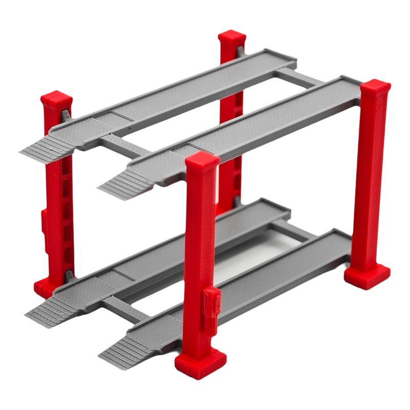 3D Printed Double-Layer Parking Rack Display Stand for 1:64 Scale Diecast Model Cars Diorama Accessory