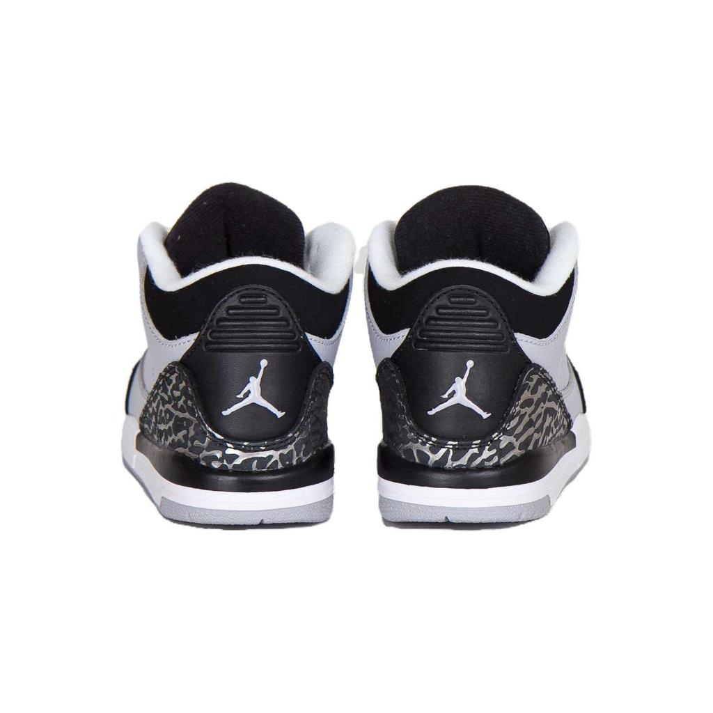 Jordan Air Jordan 3 Retro 'Wolf Grey' Mid Top Children's Basketball Shoes Gray Black Children Aged 3 7 Years Old 429487-004