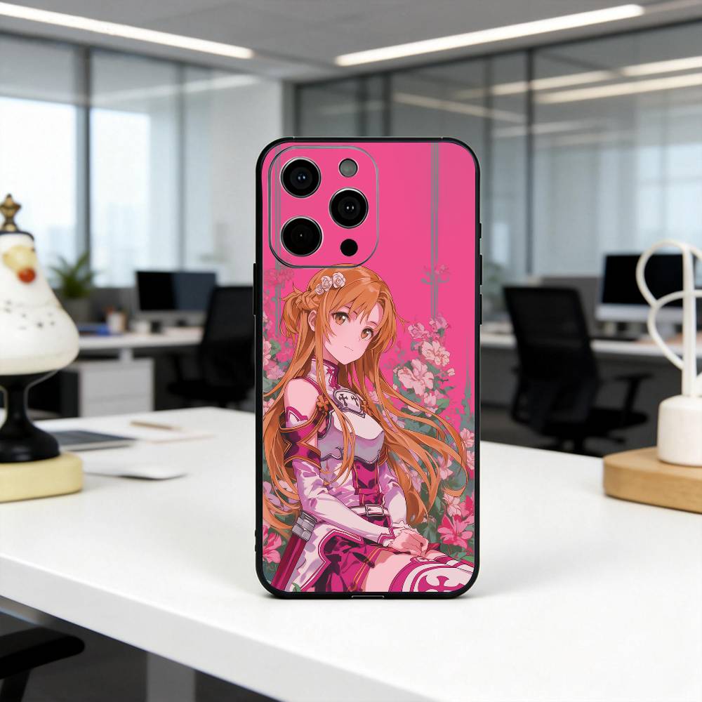 Sword Art Online A-Asuna Y-Yuuki-es Phone Case Silicone Soft For IPhone 17 16 15 14 13 12 11 X XR Plus Pro Max Plus