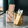 Makeup Brush Holder Organizer Make Up Brush Cup Pencil Holder Mini Striped Vase