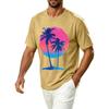 Herren Hawaii-Print Lässiges Rundhals-T-Shirt Atmungsaktiv Schnelltrocknend Kurzarm Sport-T-Shirt Leicht Bequeme Passform