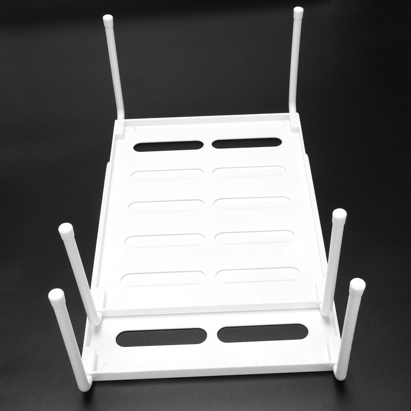 

Good-Kitchen Расширяемый Настольный Органайзер-Стеллаж Ванная Под Раковину Кладовая Настольный Органайзер-Держатель белый